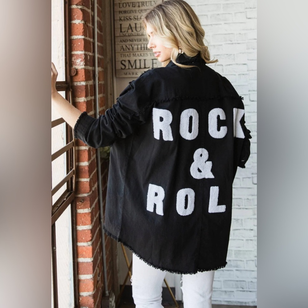 Black Rock & Roll Shacket